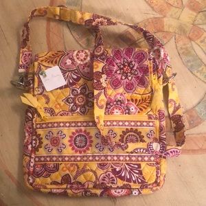 Vera Bradley Quilted Mailbag (Bali Gold) (NWT)